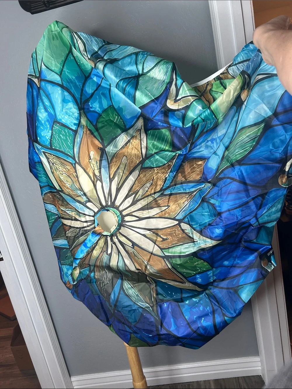 NEW Mandala Round Outdoor Tablecloth with Umbrella Hole Zipper
